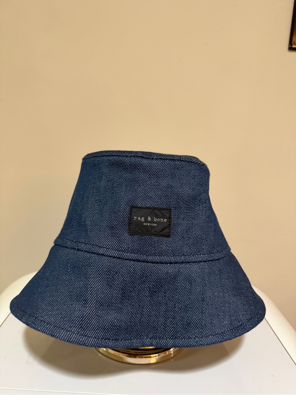 rag & bone Dark Blue Denim Bucket Hat
